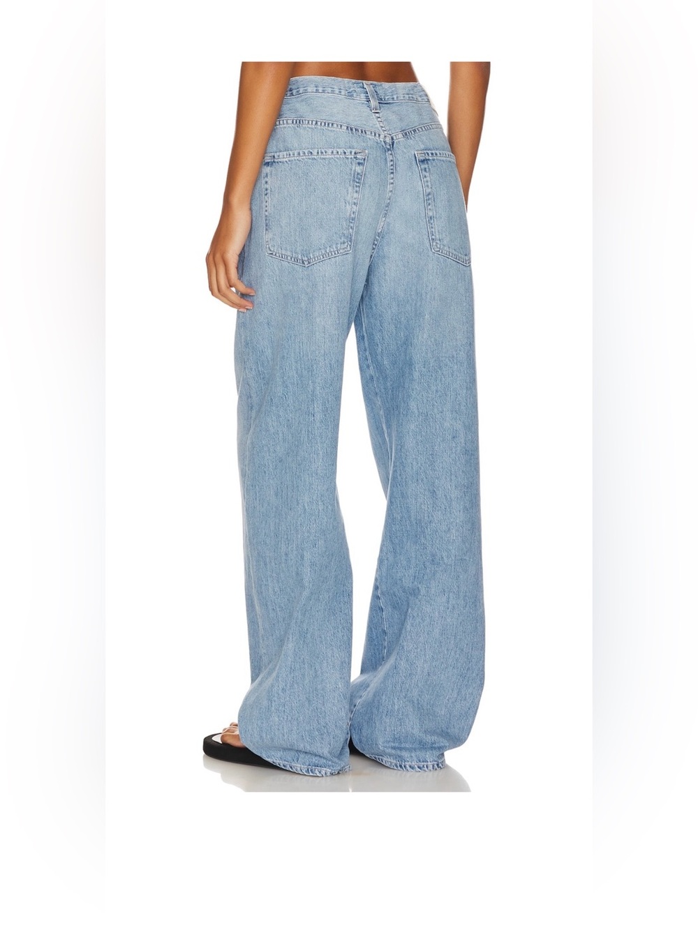 Citizens Of Humanity Light Blue Wide-Leg Drawstring Jeans - Picture 3 of 8